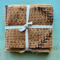 Kantha Stitch Large Scrap Bundle: Sunset 2