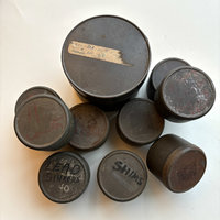 Vintage Round Tins: Set of 10 