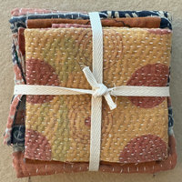 Kantha Stitch Large Scrap Bundle: Terracotta 1