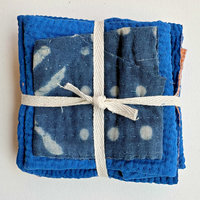Kantha Stitch Large Scrap Bundle: The Blues 1