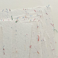 SOLD OUT: French Handmade LARGE Paper: Thread Inclusions