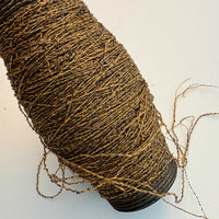 SOLD: Ribbed Metal Tube Wrapped with Textured Thread