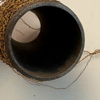 SOLD: Ribbed Metal Tube Wrapped with Textured Thread