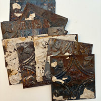 Vintage Pressed Ceiling Tin: Rounded Diamond Pattern