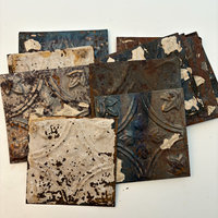 Vintage Pressed Ceiling Tin: Rounded Diamond Pattern