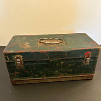 Vintage Rusty Metal Tool Box