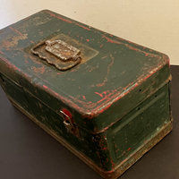 Vintage Rusty Metal Tool Box