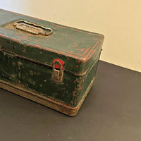 Vintage Rusty Metal Tool Box