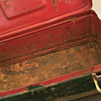 Vintage Rusty Metal Tool Box