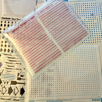 Partially Used Letraset/Chartpak Vintage Dry Transfers: Set of 5
