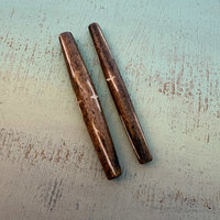 SOLD: Carved Bone Pipe Bead Duo