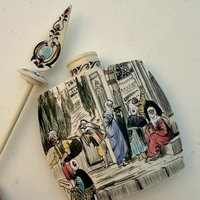 Vintage Turkish Hand Painted Perfume Bottle
