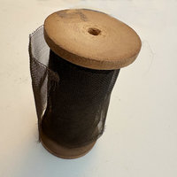 SOLD: Vintage Wooden Spool Wrapped with Rusted Mesh