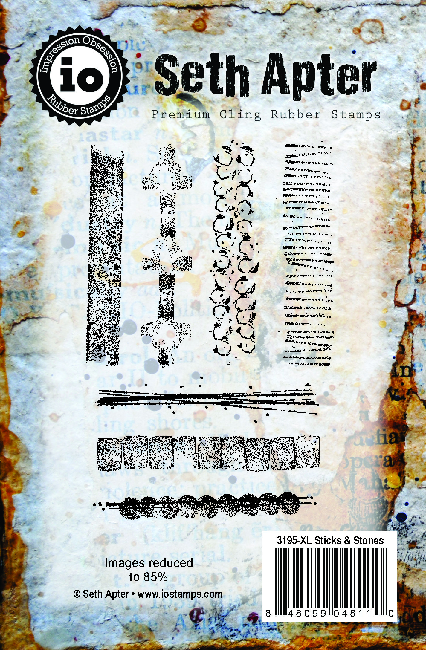Sticks & Stones Cling Rubber Stamp Set