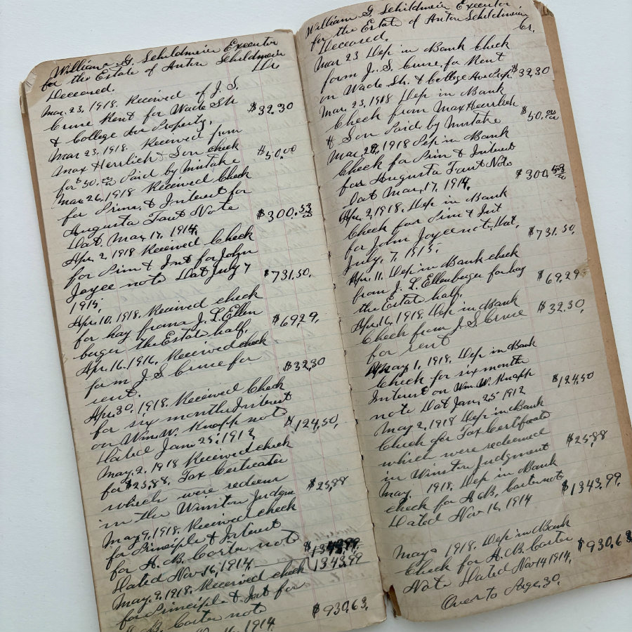 Antique Ledger: 1917