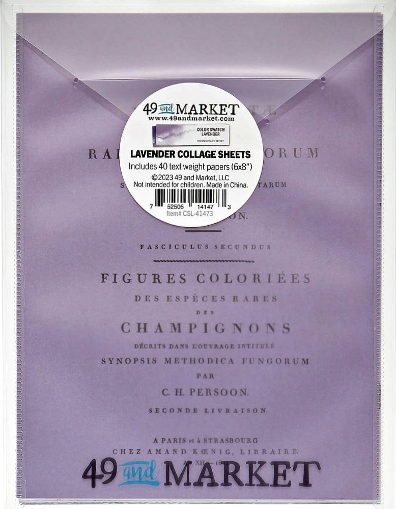RESTOCKED: 49 and Market Collage Sheet Pack: Lavender