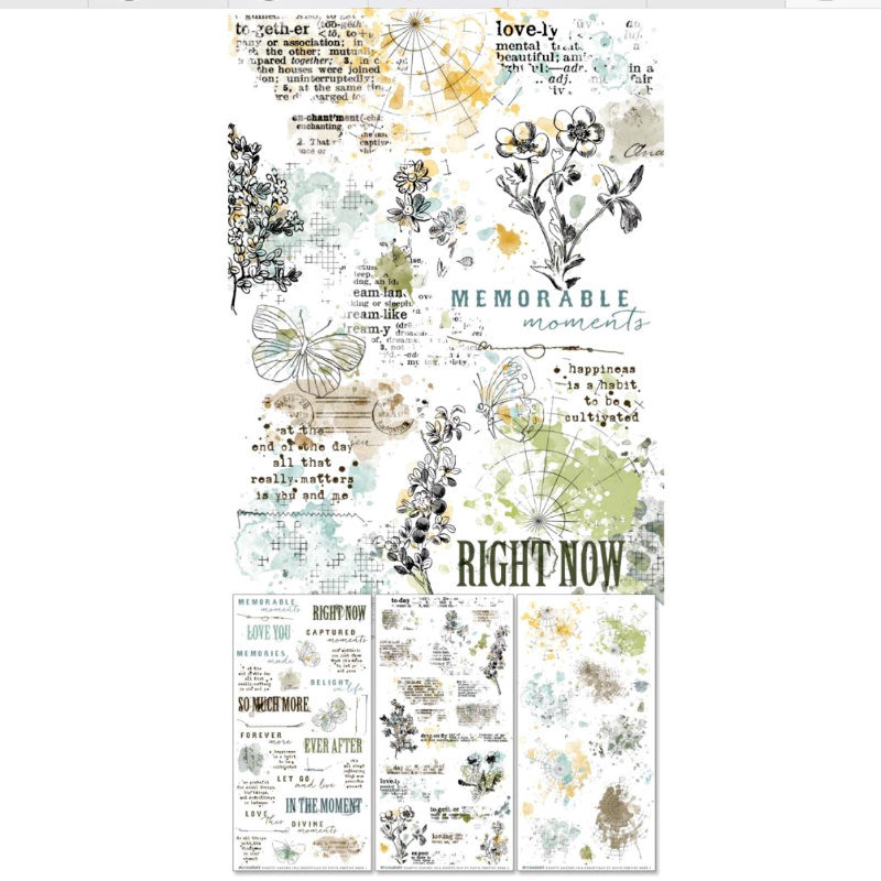 49 and Market Rub-On Set: Krafty Garden