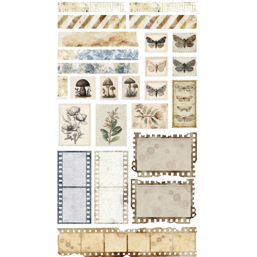 49 and Market Cello Tape Stickers: Faded Memory Lane 