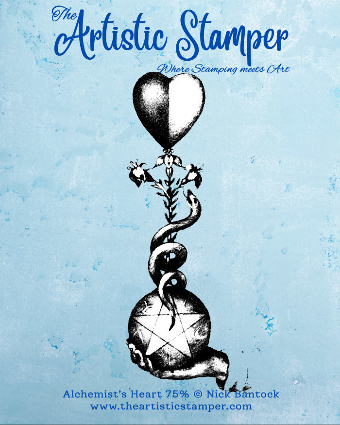 Nick Bantock Cling Rubber Stamp: Alchemist's Heart