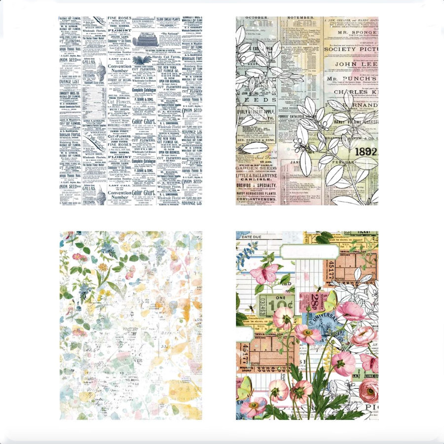 NEW: Katie Pertiet Decoupage Papers: Field Notes