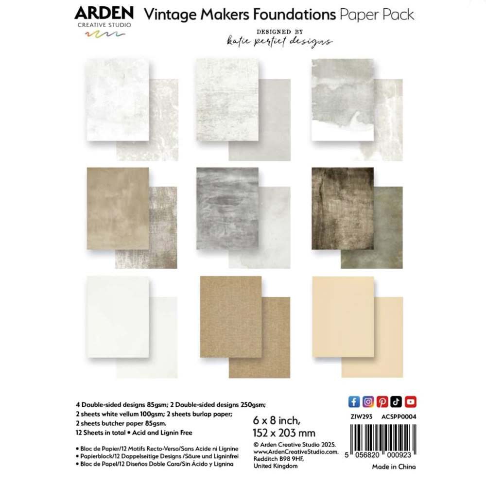 Arden Mixed Paper Pack: Vintage Makers