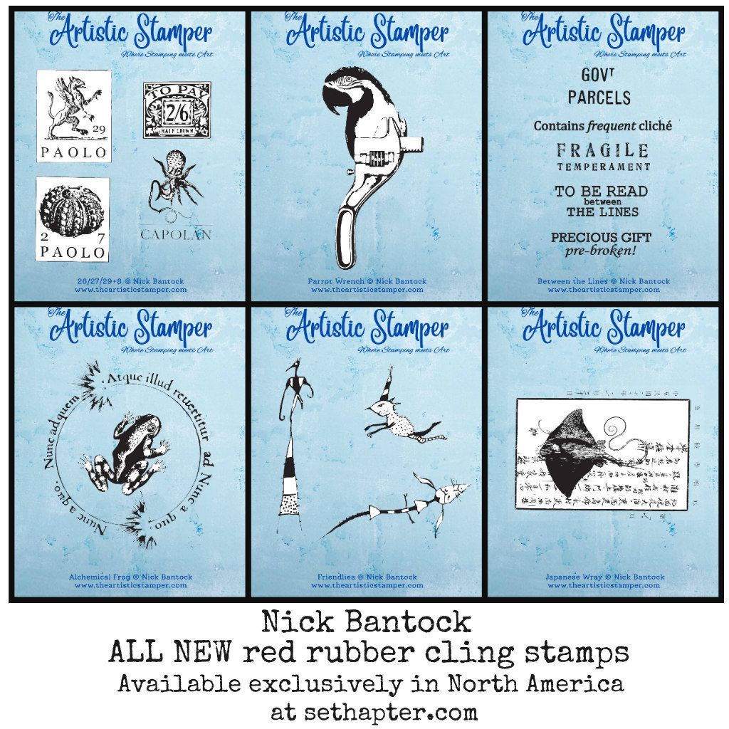 Nick Bantock Cling Rubber Stamp Set: Collection 6