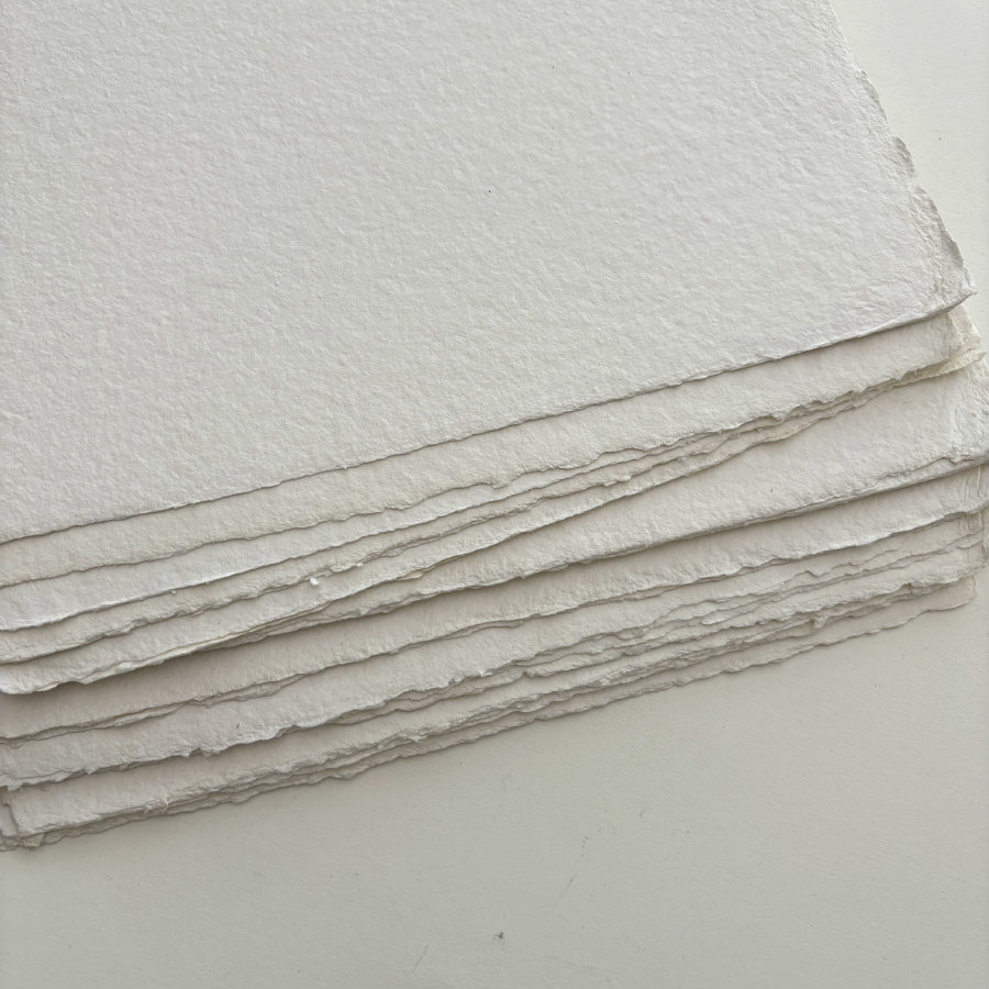 SOLD OUT: French Handmade HEAVYWEIGHT Paper: LARGE Blanc 