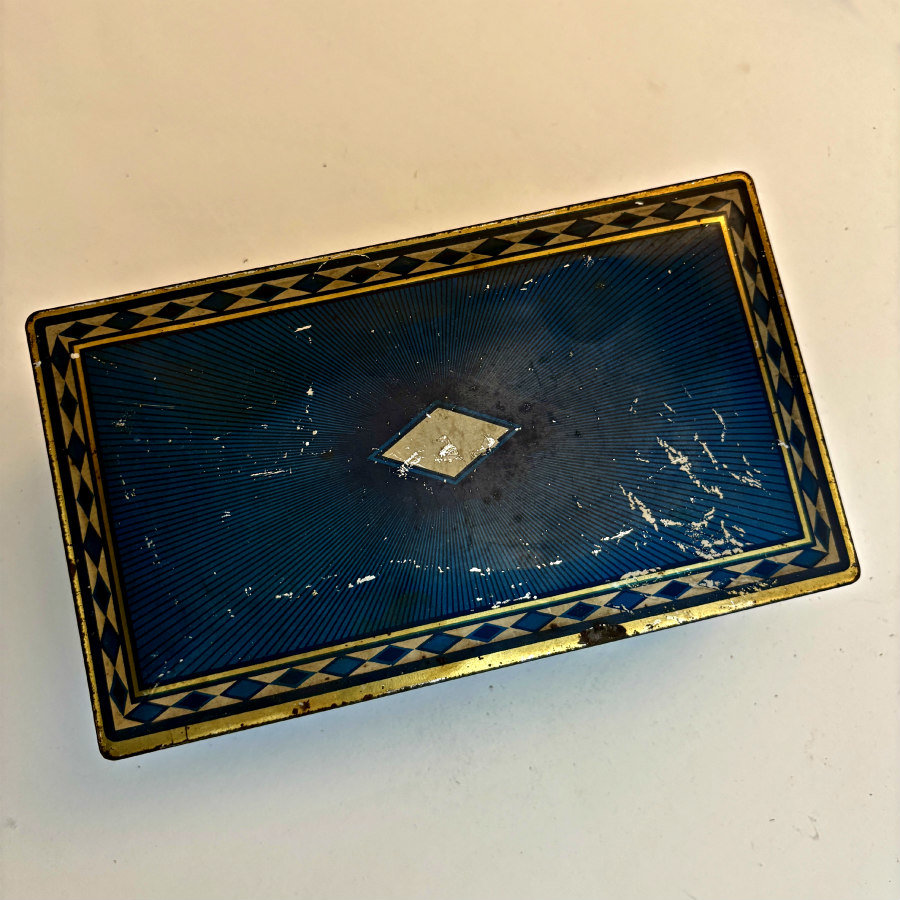 SOLD: Vintage Metal Blue Box