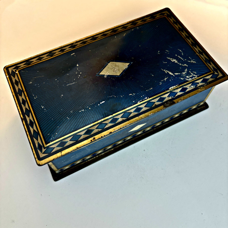 SOLD: Vintage Metal Blue Box