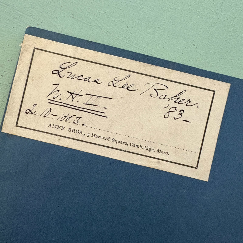 SOLD: 1880-1883 Harvard Blue Book: N.H. II #1