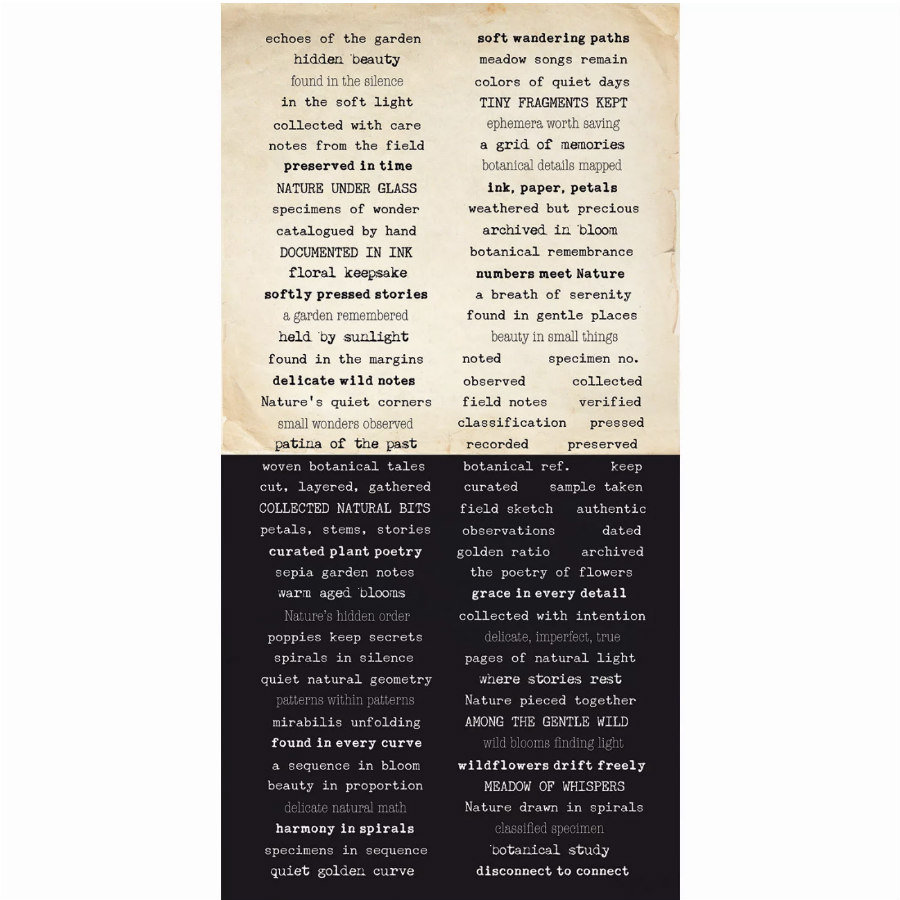 7 Dots Studio Word Stickers: Botanica
