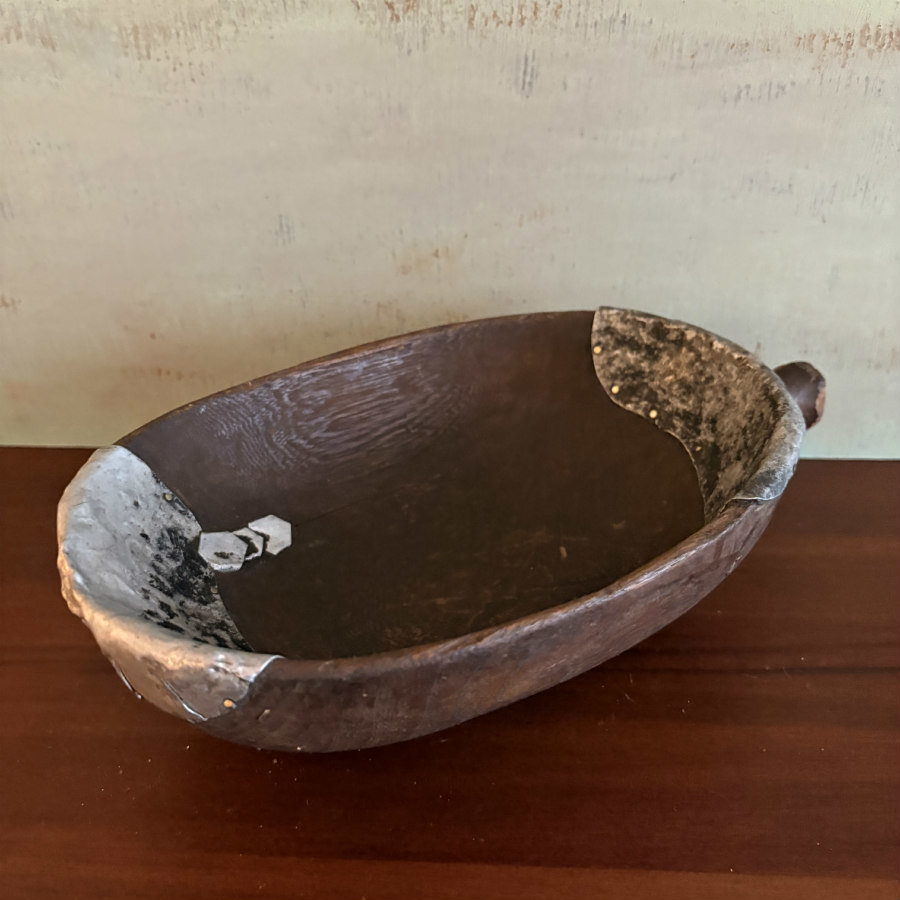 Ghanaian Wooden Bowl - Repaired