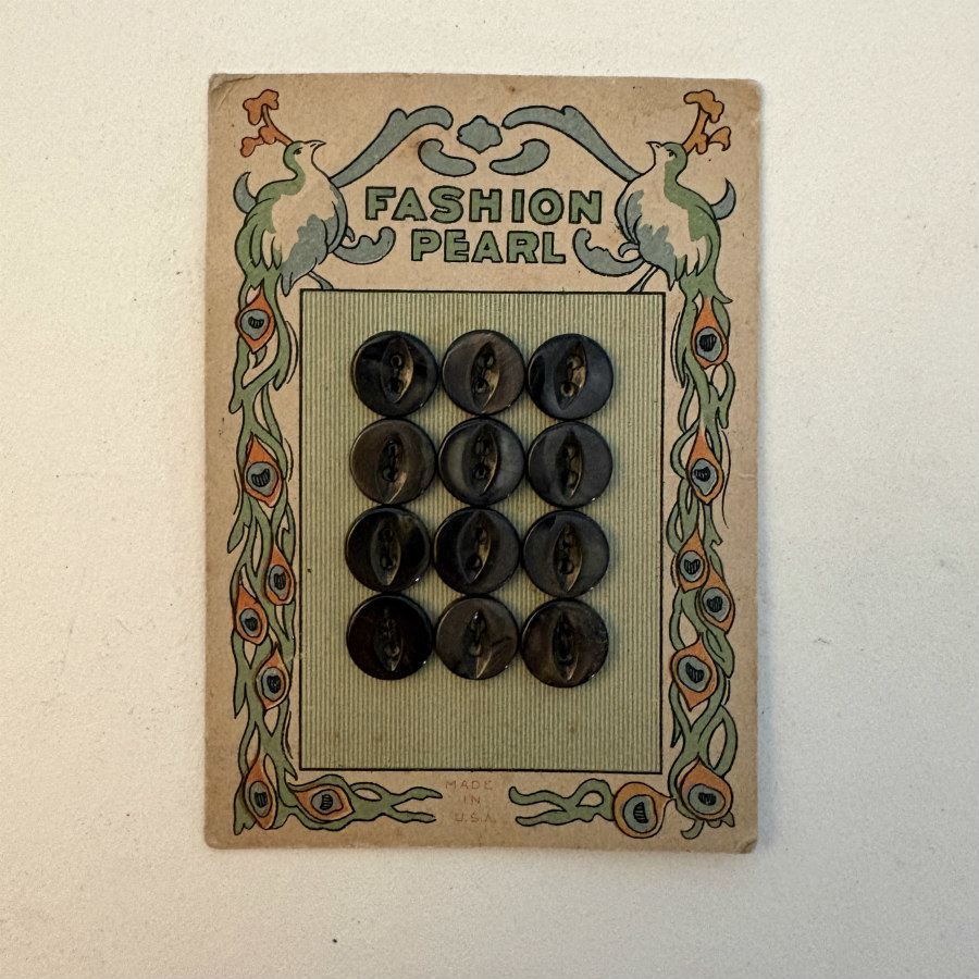SOLD: Vintage Bluebird Button Card