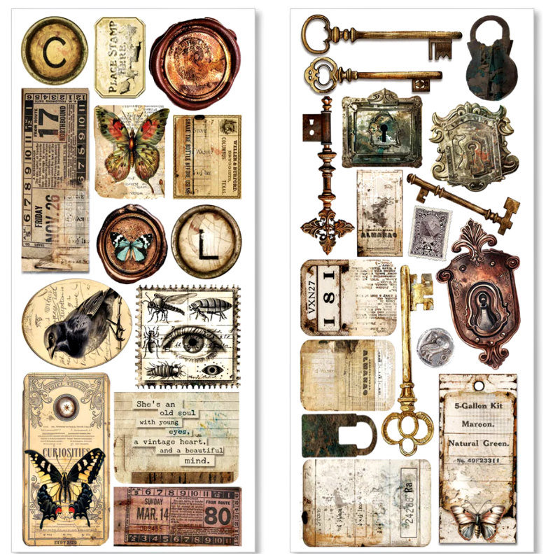 Ciao Bella Adhesive Sheets: Cabinet of Curiosities