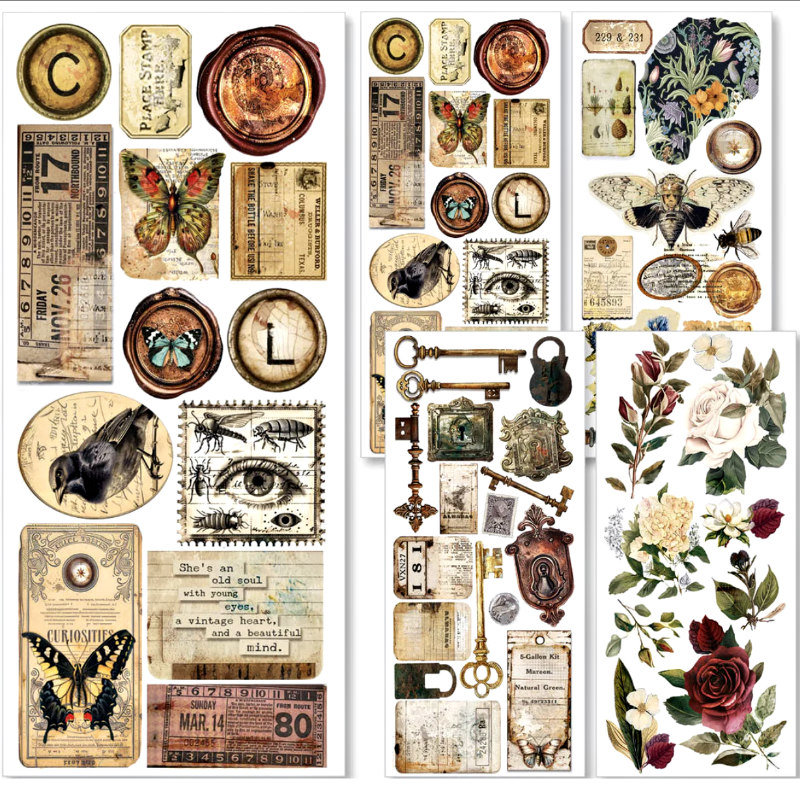 Ciao Bella Adhesive Sheets: Cabinet of Curiosities