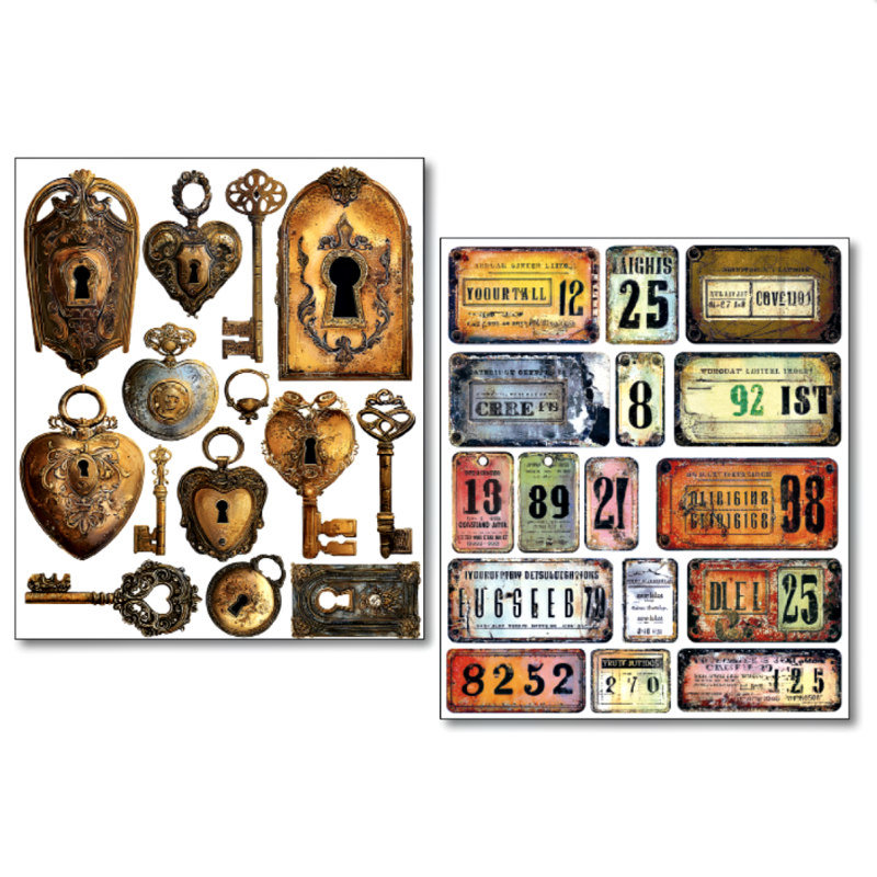 NEW: Ciao Bella Mixed Media Labels: Scratched