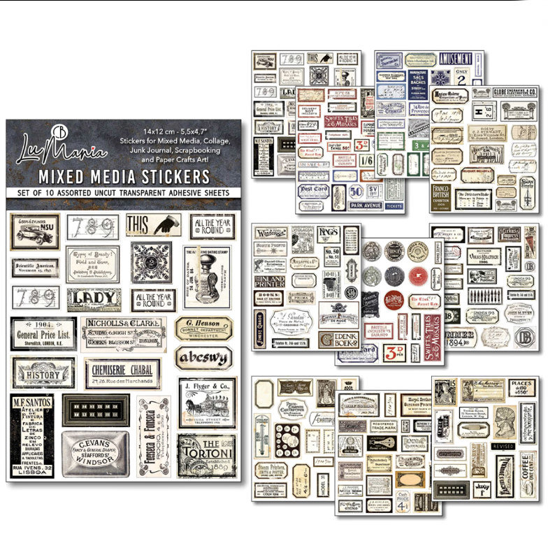 NEW: Ciao Bella Mixed Media Labels: Vintage Scripts