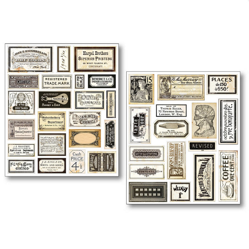 NEW: Ciao Bella Mixed Media Labels: Vintage Scripts