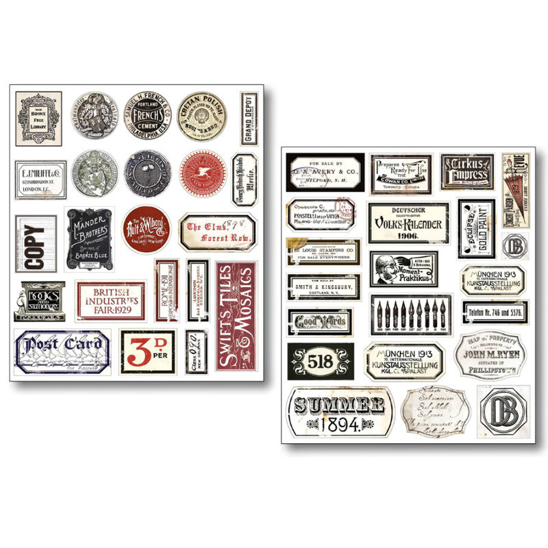 NEW: Ciao Bella Mixed Media Labels: Vintage Scripts