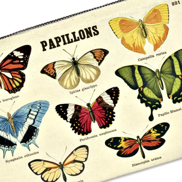 Zippered Pouch: Papillons