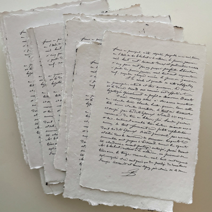 French Natural Handmade Paper: En Francais