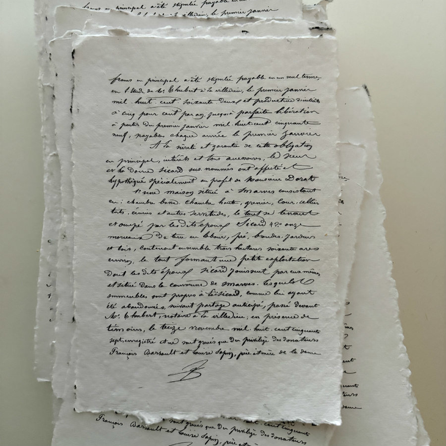 French Natural Handmade Paper: En Francais
