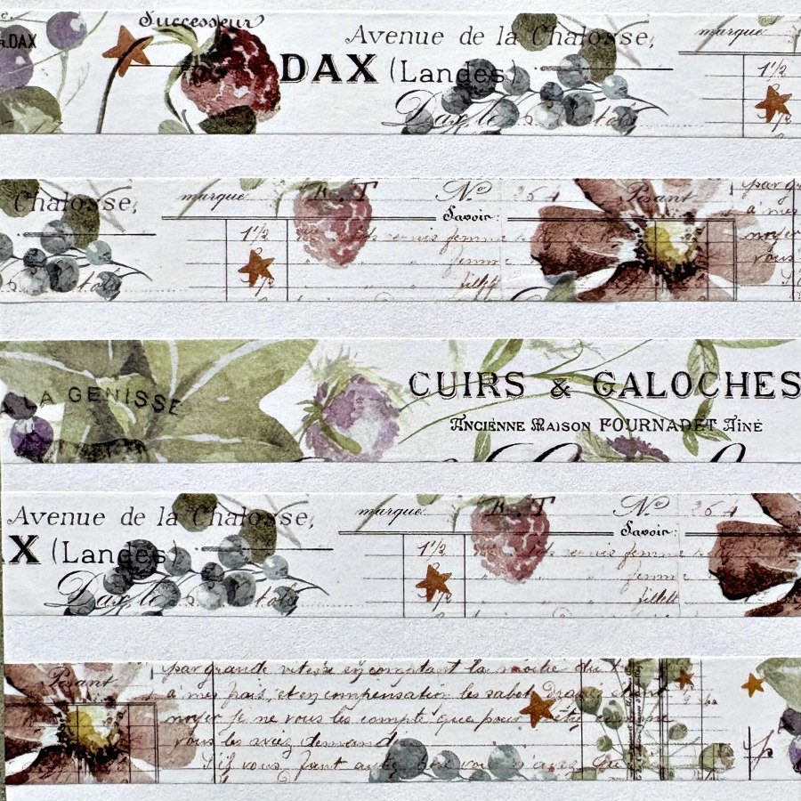French Floral Ephemera Washi Tape