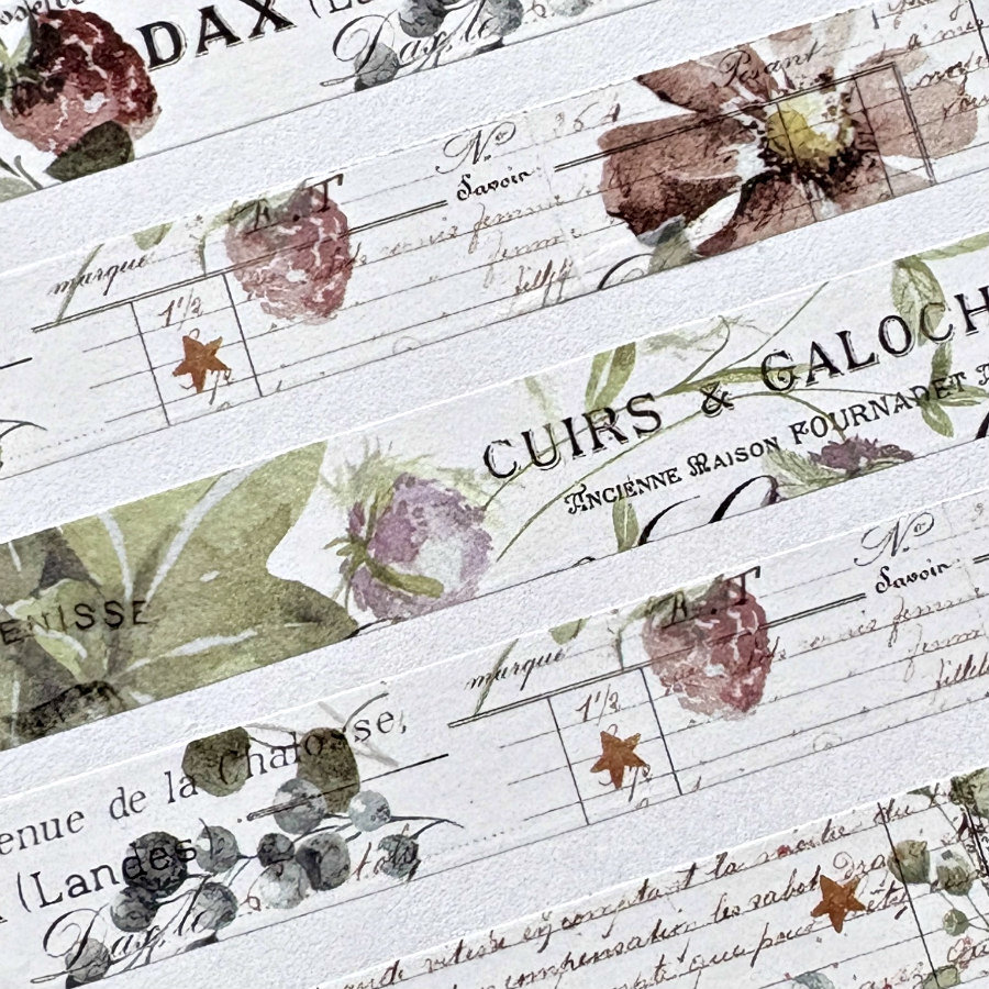 French Floral Ephemera Washi Tape