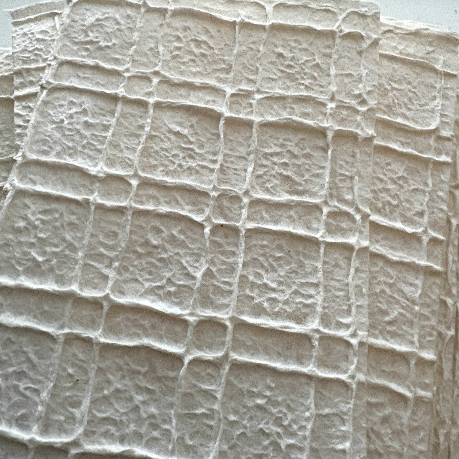 French Natural Handmade Paper: Grid