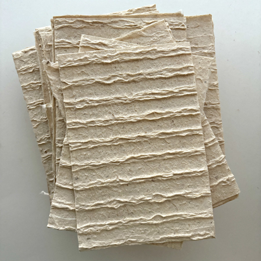 French Natural Handmade Paper: Lines