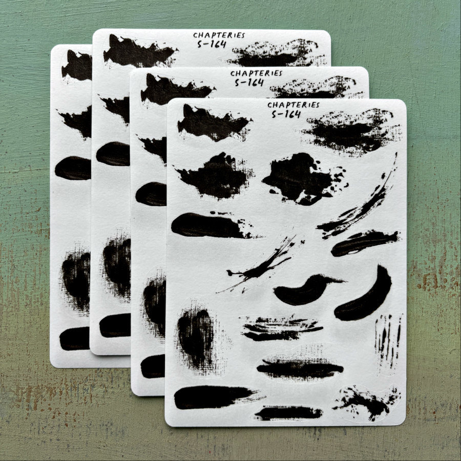 Oil Strokes Transparent Adhesive Elements