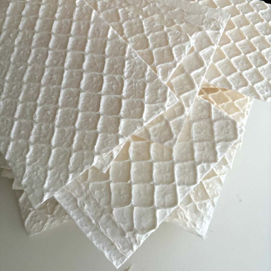 French Natural Handmade Paper: Waffles