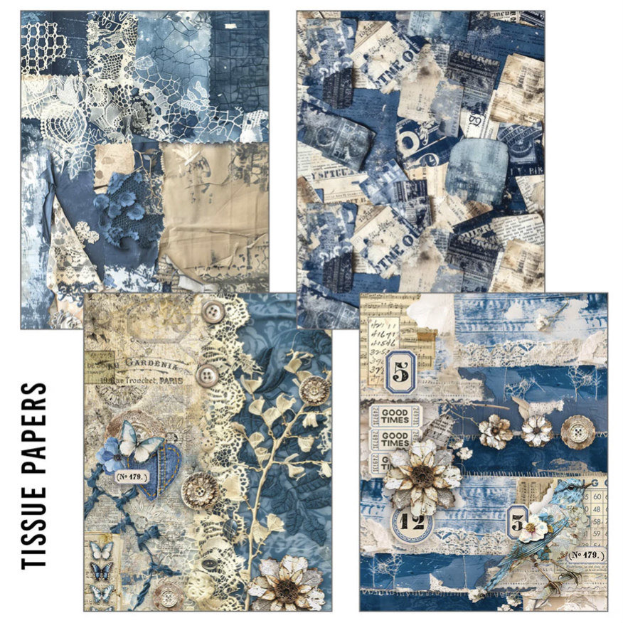 Ciao Bella Mixed Paper Pack: Urban Blue Denim