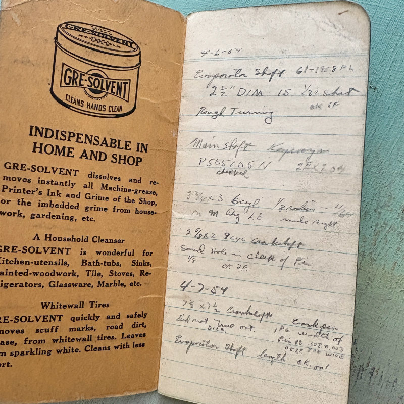 Vintage 1950s Memo Book: Cleans Hands Clean